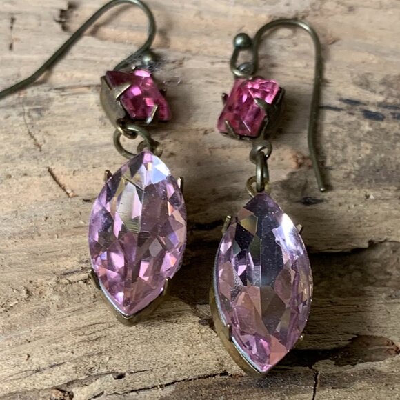 Swarovski Oval Crystal Dangle Earrings - Picture 3 of 9
